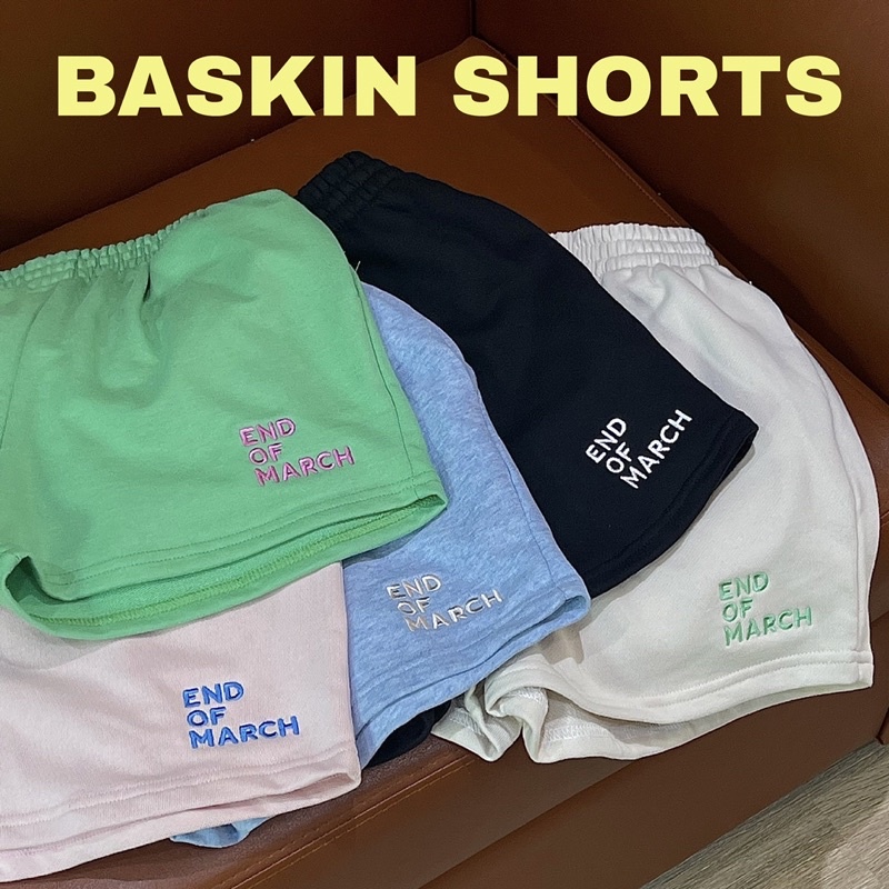 *NO RESTOCK* ENDOFMARCH | BASKIN SHORTS กางเกงวอร์มขาสั้นปักแบรนด์ 🍒