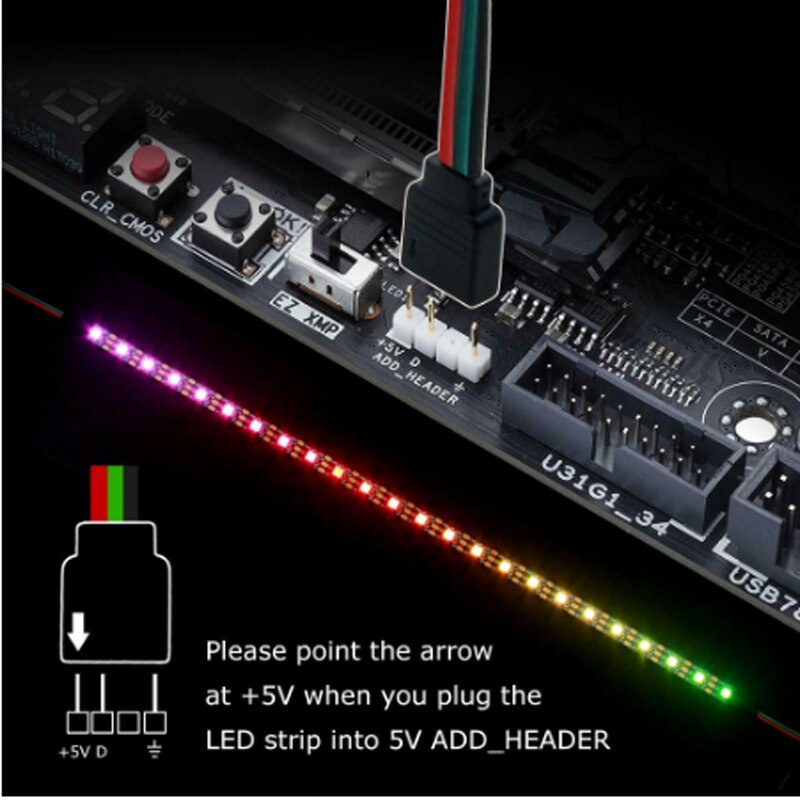5V-3P ARGB สายแปลงเมนบอร์ดจ่ายไฟสําหรับ ws2812, ws2812b led strip