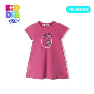 KiddeeCrew ชุดกระโปรงเด็กสีชมพู Drees Pink  เหมาะสำหรับอายุ 1-8 ปี