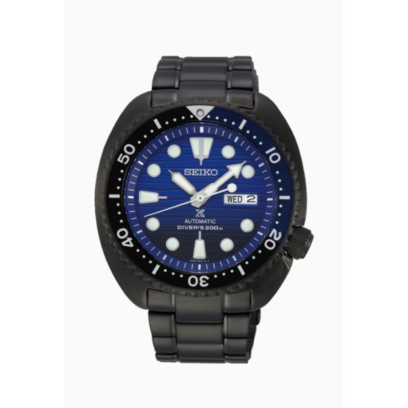 นาฬิกาข้อมือ ยี่ห้อ Seiko PROSPEX "Turtle" Save The Ocean Diver's 200M Automatic Black IP Watch Blue Dial รุ่น SRPD11K1