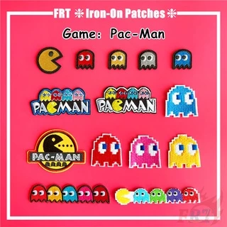 ☸ Game Pac-Man Iron-on Patch ☸ 1Pc Pacman Diy Embroidery Patch Iron on Sew on Badges Patches