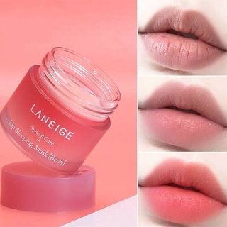 Laneige Korea lip Sleeping Mask ลิปบาล์ม ของแท้ 100% คืนการนอนหลับ ชุ่มชื้น ครีมฟอกสีริมฝีปาก -3 กรัม ลิปสลีปปิ้งมาสก์ พร้อมไม้พาย พร้อมแปรงทาปาก ผลิตในเกาหลี