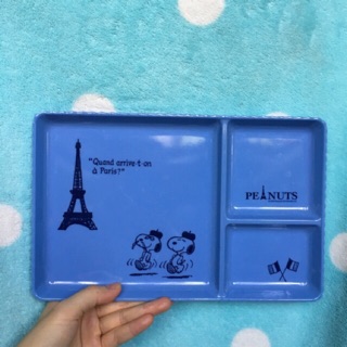 จาน Snoopy in Paris ถาด เมลามีน จานแบ่ง 3 ช่อง