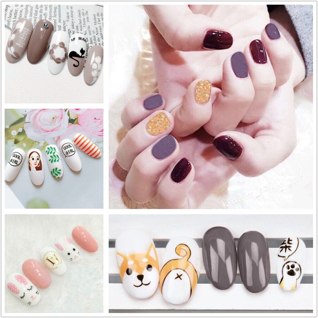 DA6 ของแถมทุกกล่อง สติ๊กเกอร์ติดเล็บแบบใหม่ Nail Sticker ลายหวานน่ารักมาก