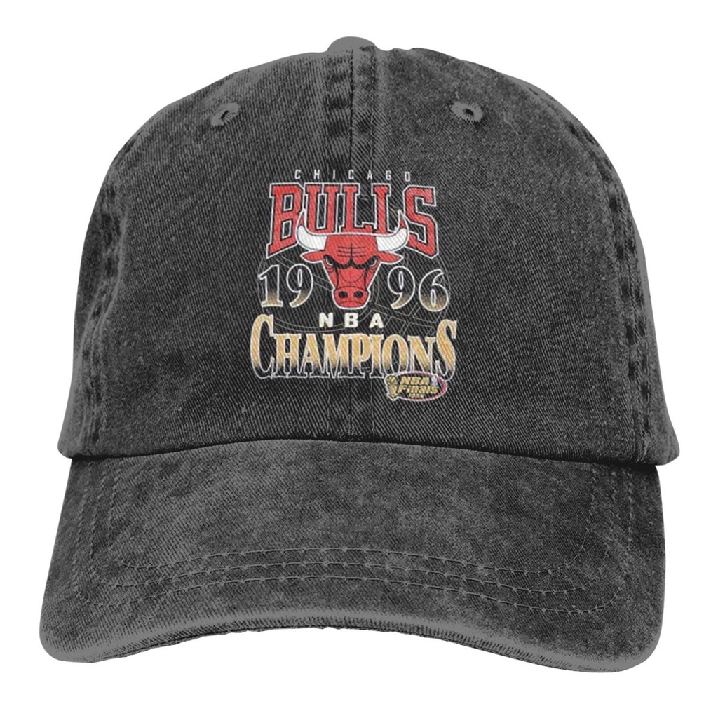 หมวกลําลองแบบปรับได้ Vintage Chicago Bulls Champs Nba Chicago Bulls Graphic Sports And Leisure Cowbo