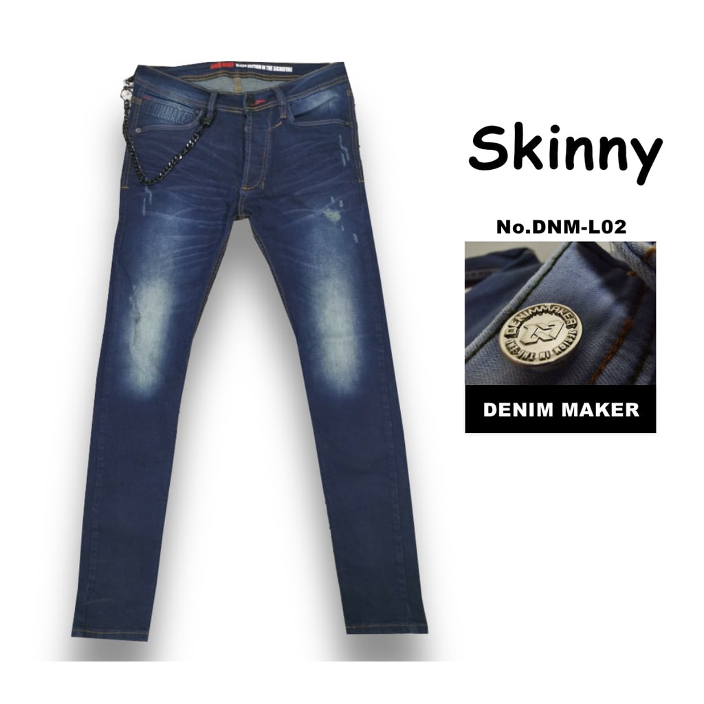 Sale🔥ไซส์36 กางเกงยีนส์ Denim Maker ทรงเดฟ ฟอกวินเทจ No.DNM-L02 รุ่น Limited
