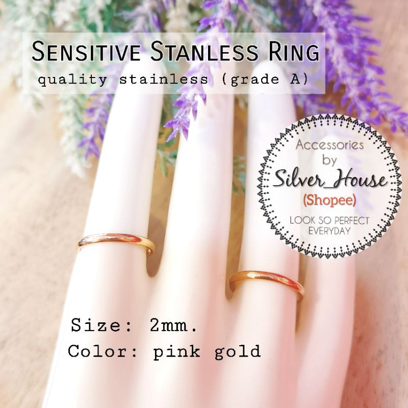 แหวนมินิมอล​ แหวนสแตนเลส​เกลี้ยง​ (grade​ A)​ มีสีเงิน/ สีพิงคโกล ไม่ลอก​ ไม่ดำ​ เรียบแต่ดูดีมาก