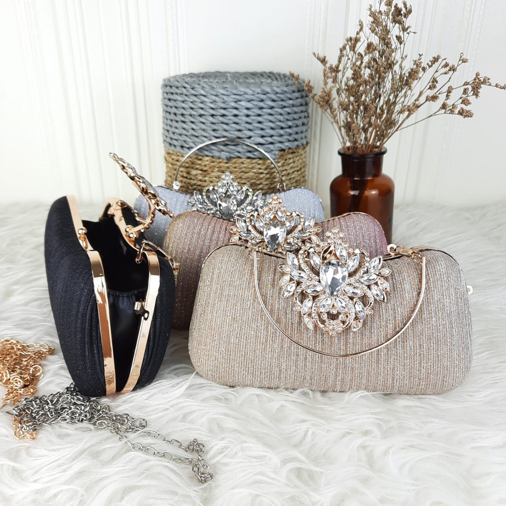 กระเป๋าคลัทช์ปาร์ตี้นําเข้าสําหรับงานแต่งงาน N97