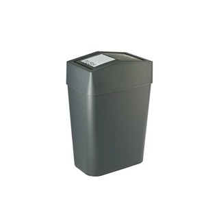 ถังขยะฝาสวิงเหลี่ยม 18 ลิตรDKWHH-228LP/6เทาทึบ Swing Top Waste Bin - Square 18 liter DKWHH-228LP / 6 Solid Gray