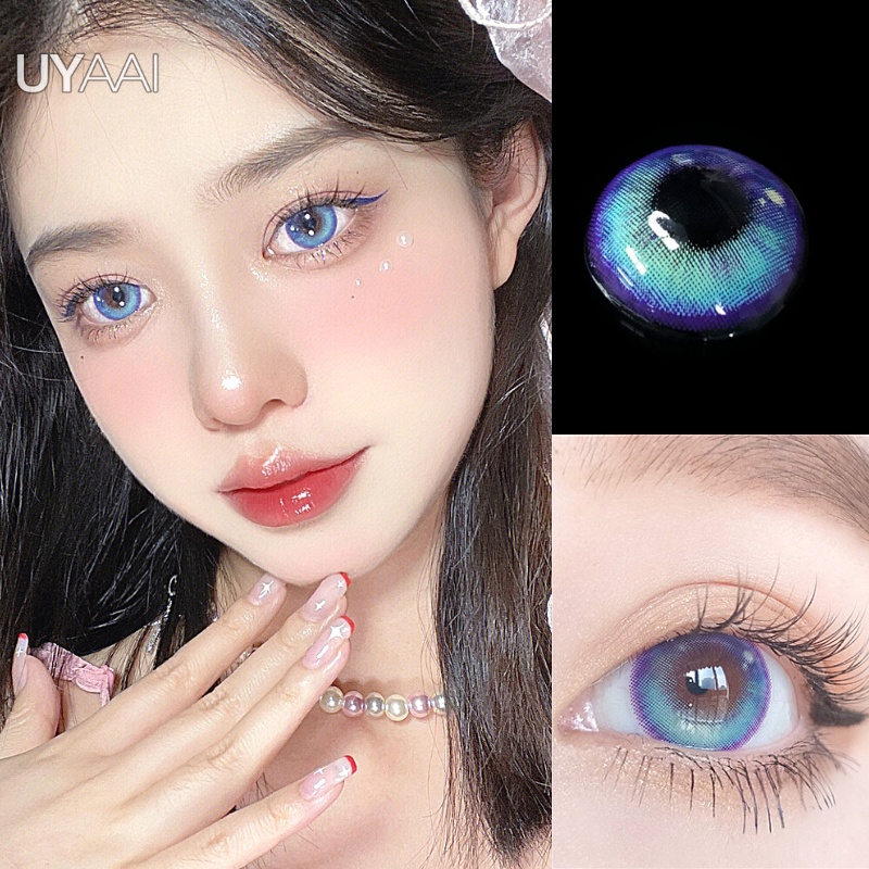 UYAAI x FRESHLADY คอนเทคเลนส์รายปี 2 ชิ้น บิ๊กอาย cosplay คอนแทคเลนส์สี lovely คอนแทคเลนส์สีม่วง