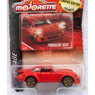 Majorette Porsche 934 - Dot Hood - Red Color /Wheels D5SG /scale 1/57 (3 inches) Package with Card