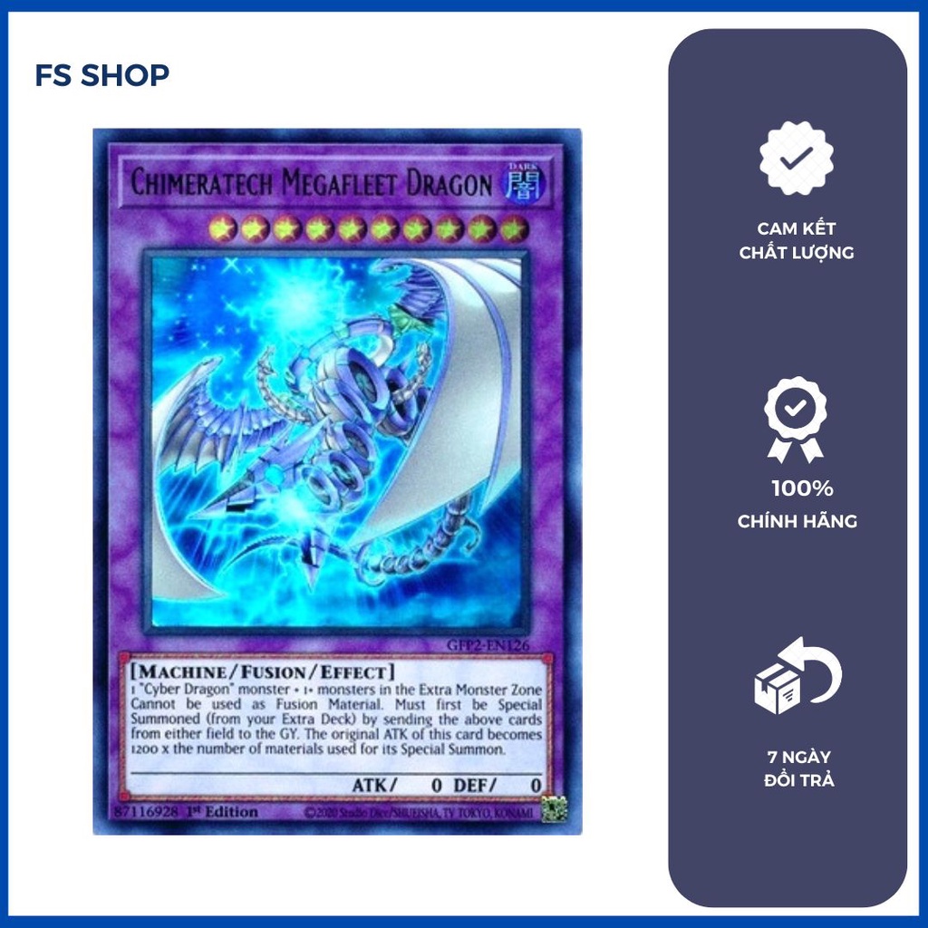 การ์ด yugioh ของแท้ Chimeratech Megafleet Dragon (หายากมาก)