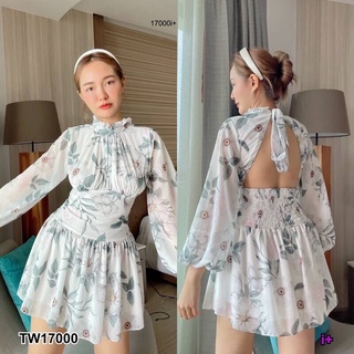 TW17000-เสื้อเดรสแฟชั่นนำเข้า