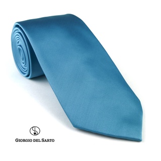 Giorgio Del Sarto Satin Necktie Turquoise เนคไทผ้าซาตินสีเทอร์คอยซ์