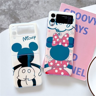 เคสซิลิโคน Samsung Galaxy Z Flip 3 Cute Cartoon มิกกี้เมาส์ Mickey Mouse &amp; มินนี่เม้าส์ Minnie Mouse Bluray Design Silicone Case