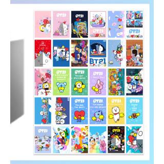 KPOP LOMO การ์ดการ์ตูน BTS bt21 BLACKPINK ของขวัญ