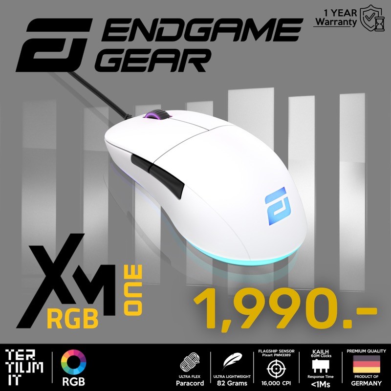 Endgamegear Xm1 Rgb Gaming Mouse White ค ณภาพส ง