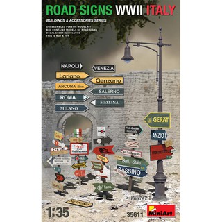 โมเดลประกอบ MiniArt 1/35 MI35611 ROAD SIGNS WWII ITALY