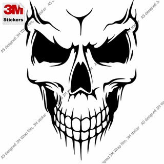 กะโหลก1 สติ๊กเกอร์ 3M ลอกออกไม่มีคราบกาว Skull 1 Removable 3M sticker, สติ๊กเกอร์ติด รถยนต์ มอเตอร์ไซ