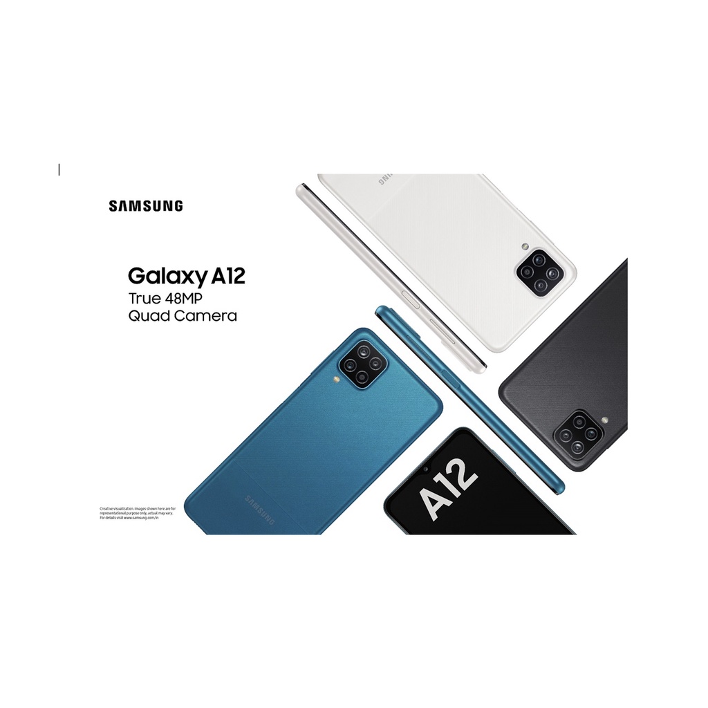 โทรศัพท์มือถือ Samsung Galaxy A12 [4+128GB] เครื่องศูนย์ไทยแท้ ประกันศูนย์ 12 เดือน แบต 5,000 mAh