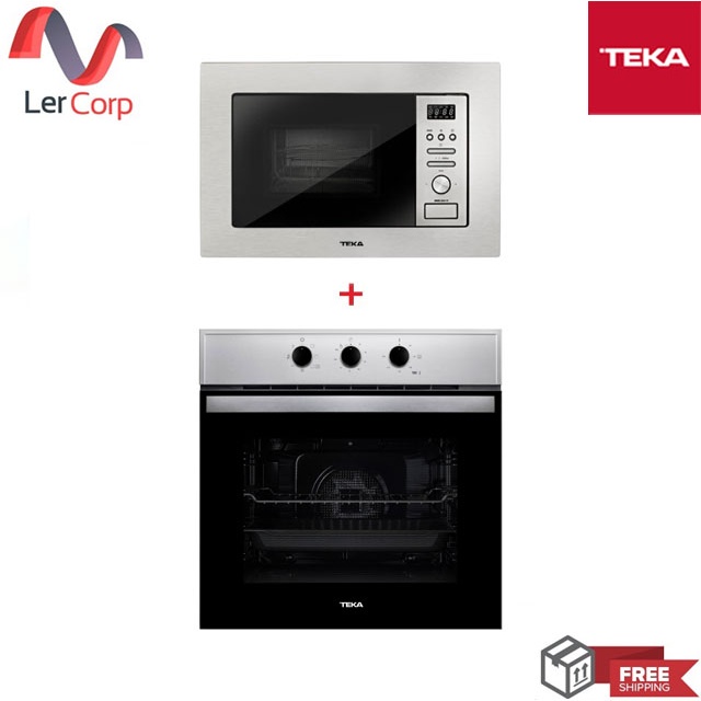 (TEKA) เตาอบมัลติฟังก์ชั่น รุ่น HBB 615 GD + ไมโครเวฟ+ย่าง แบบติดตั้งในตู้ 20 ลิตร รุ่น MWE 209 FI