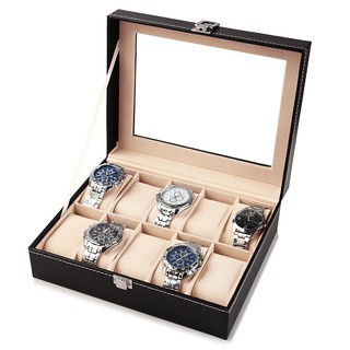 New Alitech Watch Box 3/6/10/12 Grid Leather Display Jewelry Case Organizer กล่องนาฬิกา กล่องเก็บนาฬิกาข้อมือ