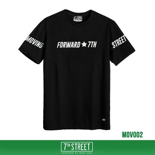 7th Street เสื้อยืด รุ่น MOV002 Moving forward-ดำ ของแท้ 100%