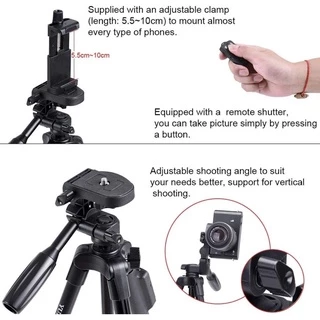 พร้อมส่ง ของแท้💯❗ ขาตั้งกล้อง มือถือ Yunteng VCT-5208 TRIPOD มีรีโมทบลูทูธ ขาตั้งมือถือ พกพาได้