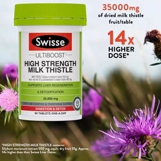 Swisse Ultiboost High Strength Milk Thistle 35000 mg 60 Tablets บำรุงตับ ดีท็อกซ์ตับ