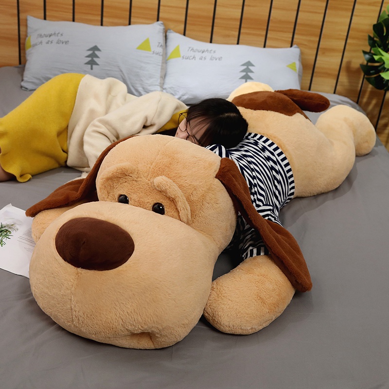 1pc 7090CM Giant Size Soft Lying Dog Plush Toys Stuffed Animal Sleep