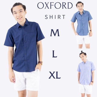 เสื้อเชิ้ต คอปก/แขนสั้น M/L/XL ผ้า OXFORD - SHIRT  เสื้อเชิ้ตผู้ชาย คอปกแขนสั้น เสื้อเชิ้ตคอปก