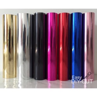 เฟล็กเมทัลลิค เฟล็กรีดติดเสื้อ โพลีเฟล็ก เนื้อเงา metallic heat transfer vinyl (HTV) -Easy DIY-CUT