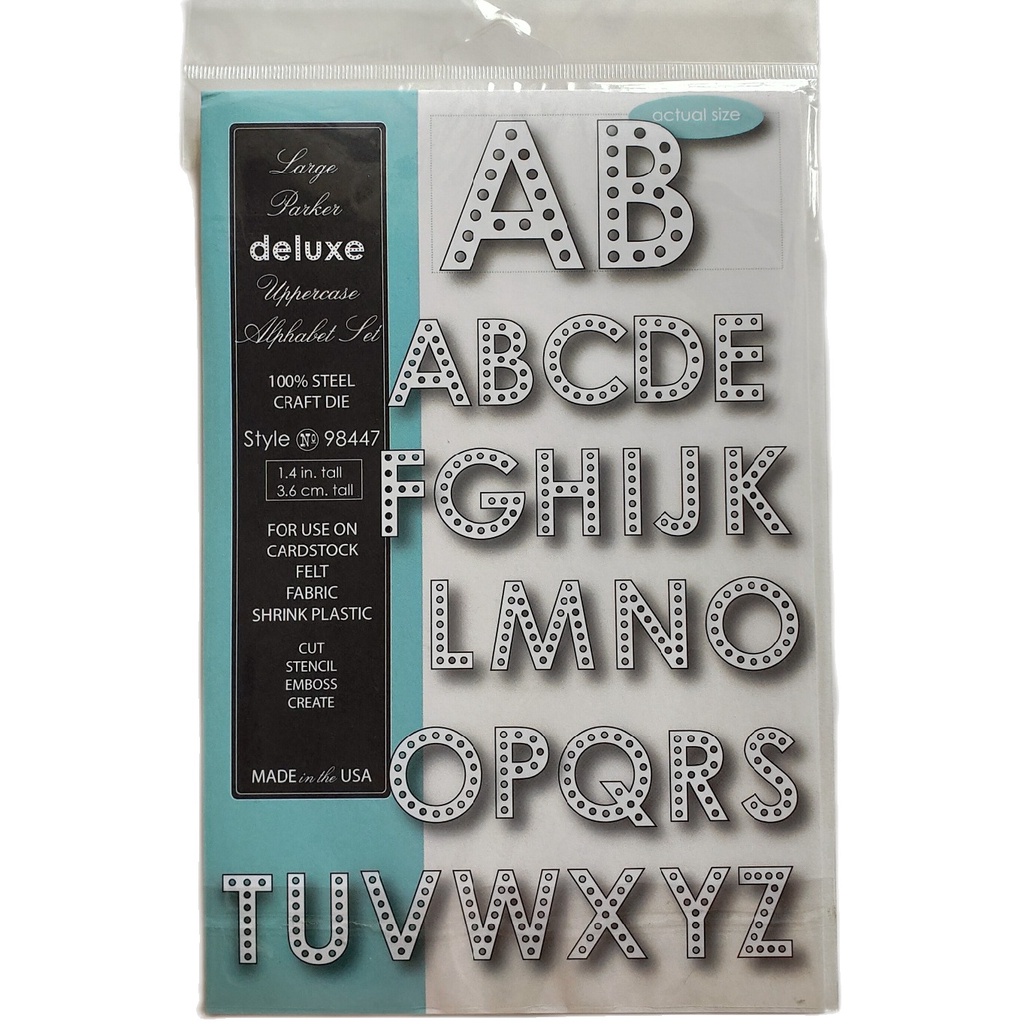 Memory Box Large Parker 1.5" deluxe Alphabet Set Uppercase Alphabet Set/ Lowercase Alphabet Set