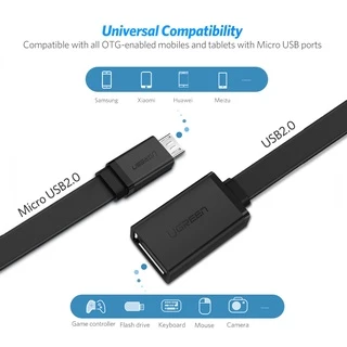 [จัดส่งภายใน 3 วัน] UGREEN สายเคเบิลอะแดปเตอร์ Micro USB 2.0 OTG ทรงกลม