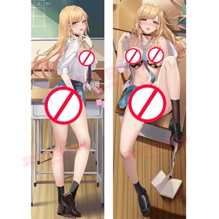 Kitagawa Marin My Dress-Up Darling Dakimakura ปลอกหมอนอิงโซฟา แบบนิ่ม ลายอนิเมะญี่ปุ่น Otaku ขนาด 50x150 ซม. DK2623