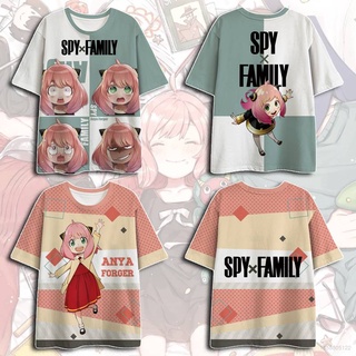 เสื้อยืดแขนสั้นลําลอง ทรงหลวม พิมพ์ลายกราฟฟิคอนิเมะ Jason SPY x FAMILY พลัสไซซ์ สําหรับผู้ชาย และผู้หญิง