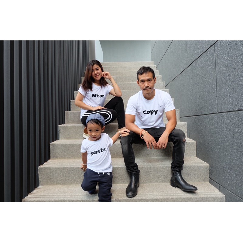 เสื้อยืดครอบครัว copy paste error เสื้อคู่ เสื้อทีม