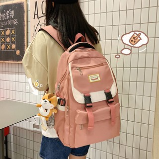 Schoolbag girl Korean version Harajuku ulzzang high school students junior high school wild forest ins wind backpack lar