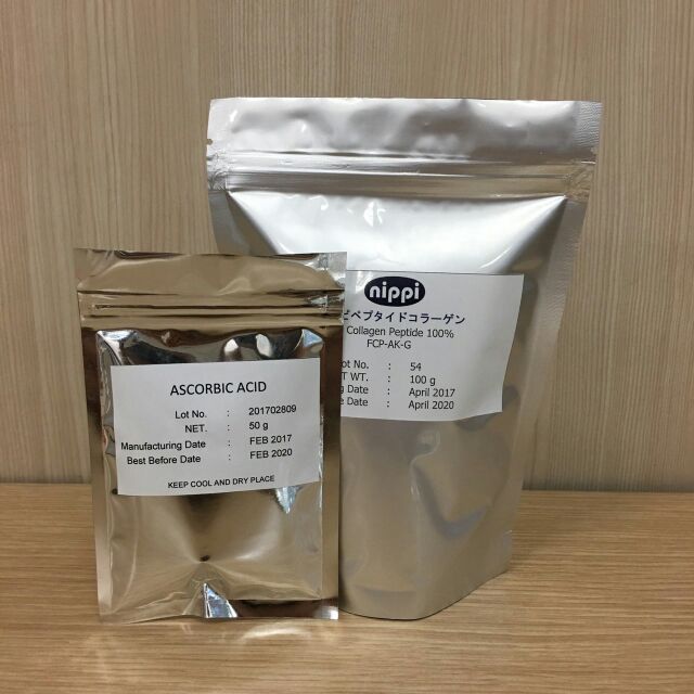 ผงวิตามินซี + คอลลาเจนผง collagen&vit c ชุดสุดคุ้ม (แถมฟรีช้อนตวง)