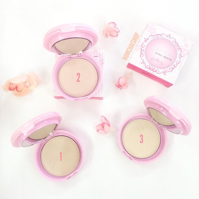แป้ง zendori ออร่าไวท์ Zendori Aura White Foundation Powder