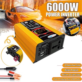 อะแดปเตอร์แปลงไฟอินเวอร์เตอร์ 500W Dual USB Smart Display 12V To 220V 110V สําหรับรถยนต์