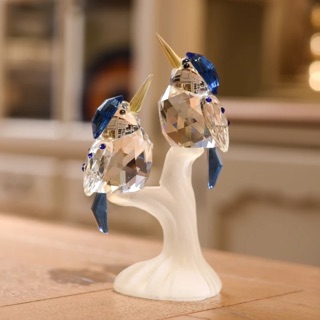 คริสตัลแก้วคริสตัล Elegant สัตว์นก Figurine Paperweight Craft Figurine Xmas ของขวัญตกแต่งบ้าน