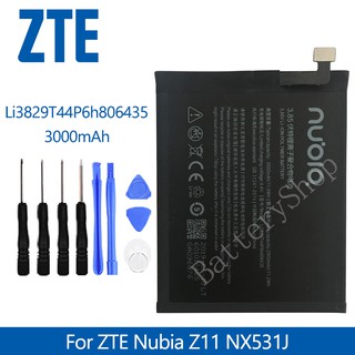 แบตเตอรี่ ZTE Nubia Z11 NX531J Li3829T44P6h806435 คุณภาพสูง 3000mAh แบตเตอรี่ทดแทน