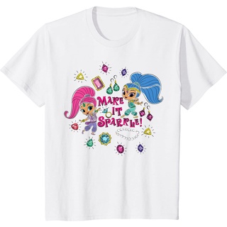 Shimmer and Shine Childrens T-Shirt Make It Sparkle Gem Fashion Clothing Tops Boys Girls Distro Character 1-12 Years Pr