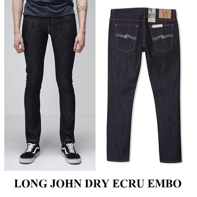 nudie long john dry ecru embo