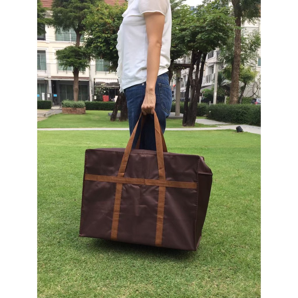 80L กระเป๋าใบใหญ่ พับได้ ใส่ของแล้วดูดี พกพาได้ น้ำหนักเบา แข็งแรง กระเป๋างอก