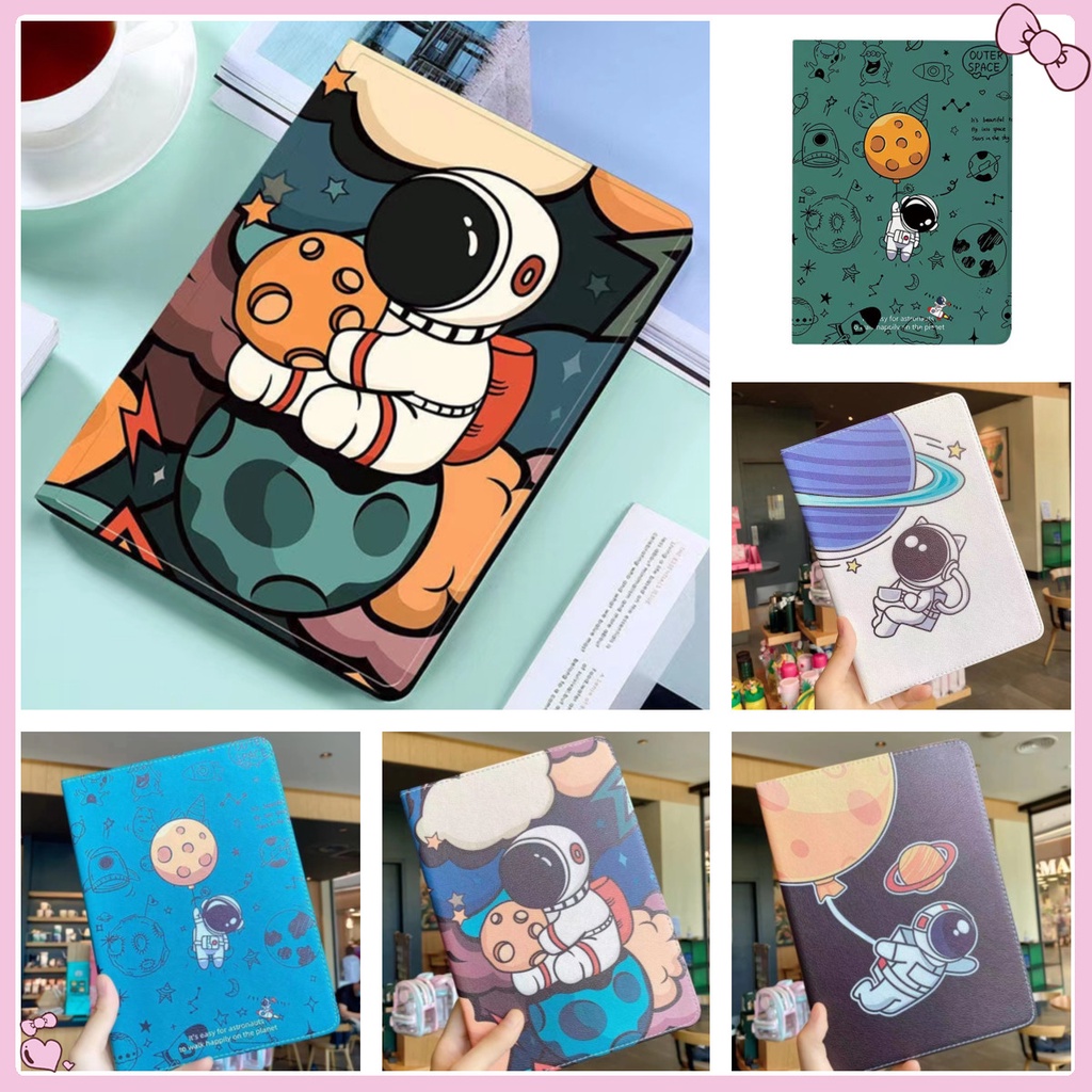 เคสiPad แนวโ การ์ตูน นักบินอวกาศ Cute Gen9 10.2 Gen7 2019 Gen8 เคสไอแพด 2019Air3,10.5,Air3 mini 1/2/3/4/5 Case ไอแพดใส่ปากกาได้เคส