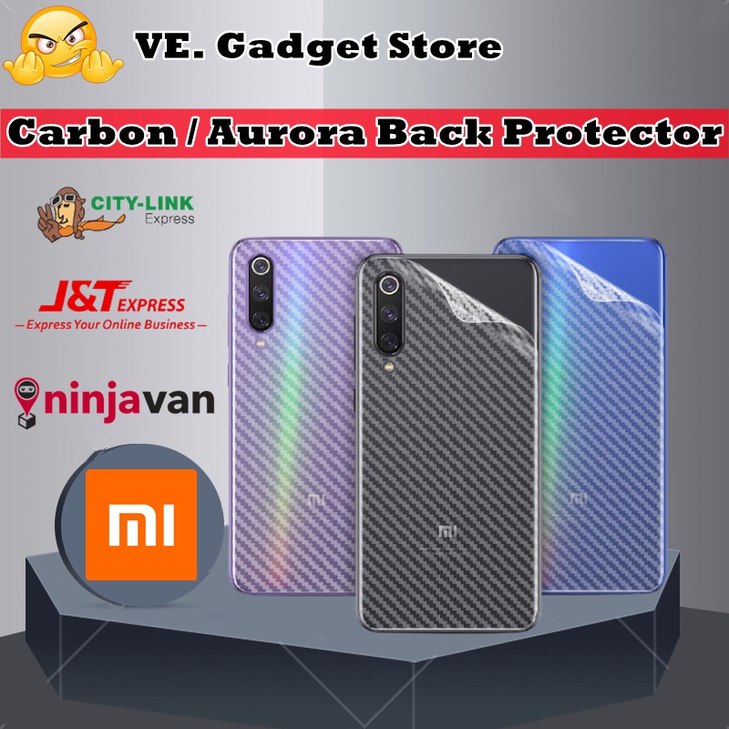 Xiaomi Mi 9/ Mi 9X/ Mi 9 SE/ Mi 9T/ Mi 9T Pro/ Mi 9 Pro 5G/ Mi 9 Lite คาร์บอนไฟเบอร์ & Aurora Back P