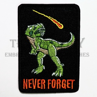 [ ตัวรีดติดเสื้อ ลาย ไดโนเสาร์ ทีเร็กซ์ ] T-Rex Dinosaur Patch งานปัก WOP DIY ตัวรีดสัตว์ ตัวรีด กระเป๋า อาร์มติดเสื้อ