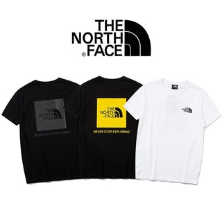 แฟชั่นยูนิเซ็กซ์ ♣☃☊the north face เสื้อยืดแขนสั้นผ้าฝ้ายพิมพ์ลายแฟชั่น